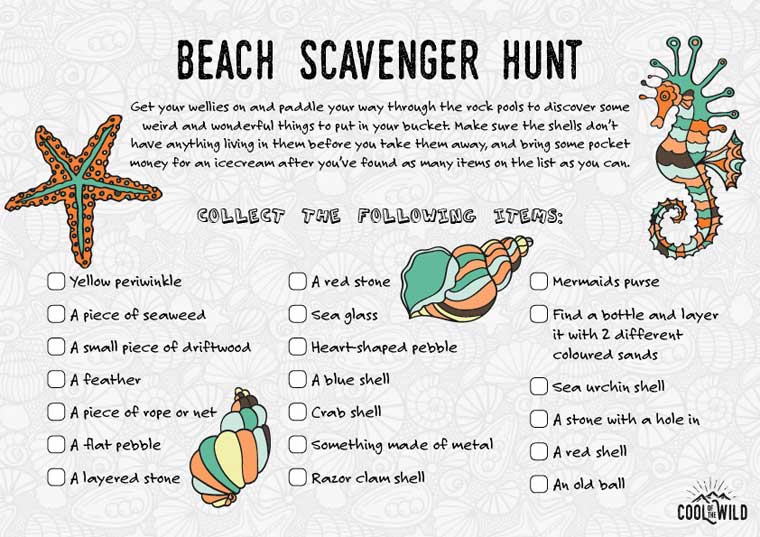 scavenger hunt beach