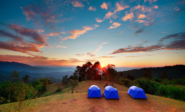 Camping at Sunset