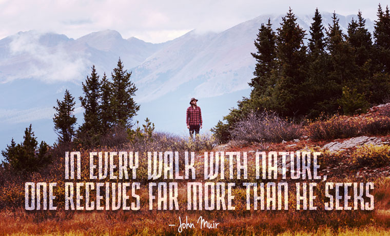In every walk with nature, one receives far more than he seeks - John Muir
