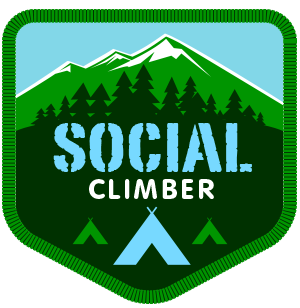 Camper badge - social climber