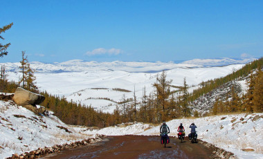 Bike touring in Mongolia