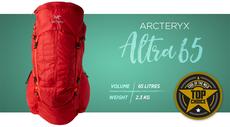 Arcteryx Altra 65 best backpacks for hiking