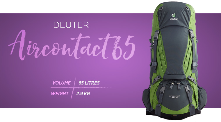 Deuter Aircontact 65 backpack for hiking