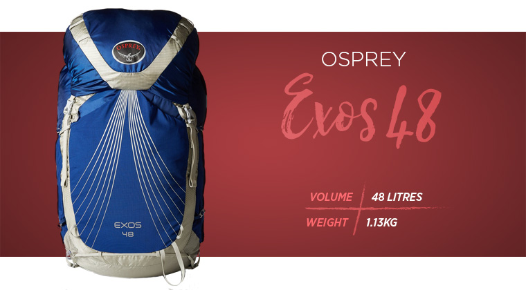 Osprey Packs Exos 48 backpacks for hiking
