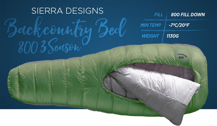 Sierra Designs Backcountry Bed 800 3 Season Sleeping Bag