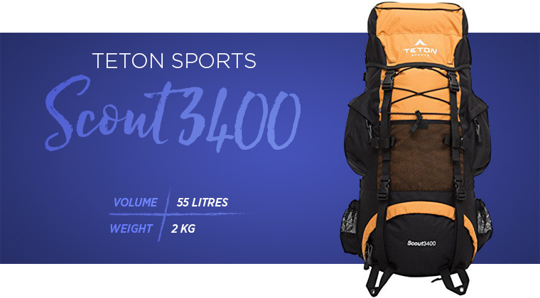 Teton Sports Scout 3400 backpack for hiking
