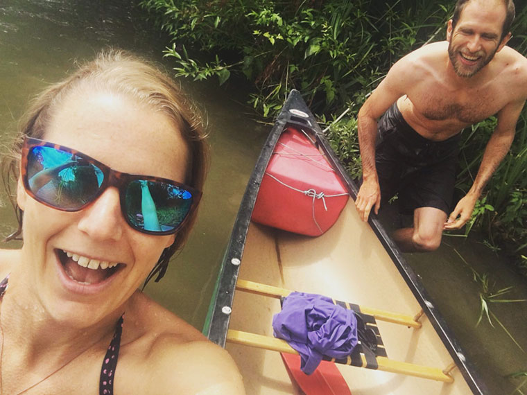 Canoeing selfie