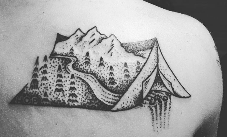 38 Brave and Committed Hiking and Camping Tattoos - Cool of the Wild