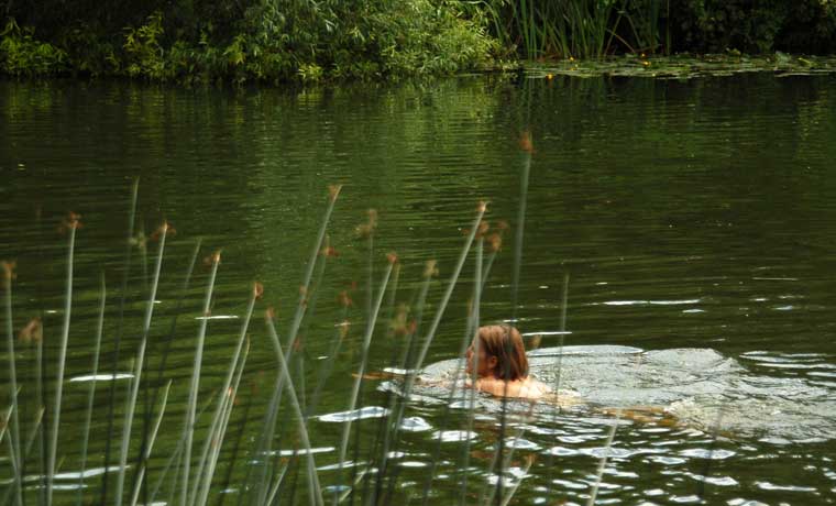 Wild swimming cold water