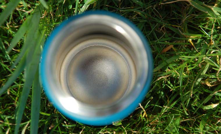 Stainless steel inside of Klean Kanteen flask
