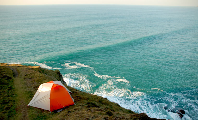 Big Agnes Tent on the cliffs