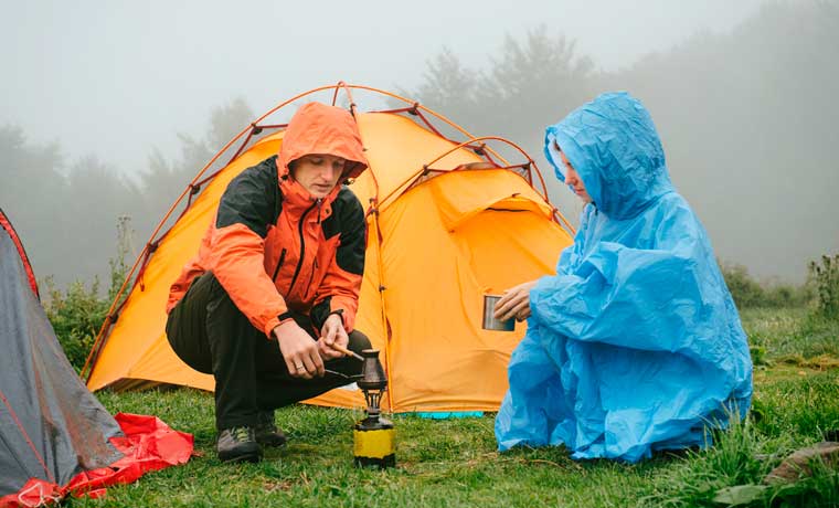 How to camp in the rain
