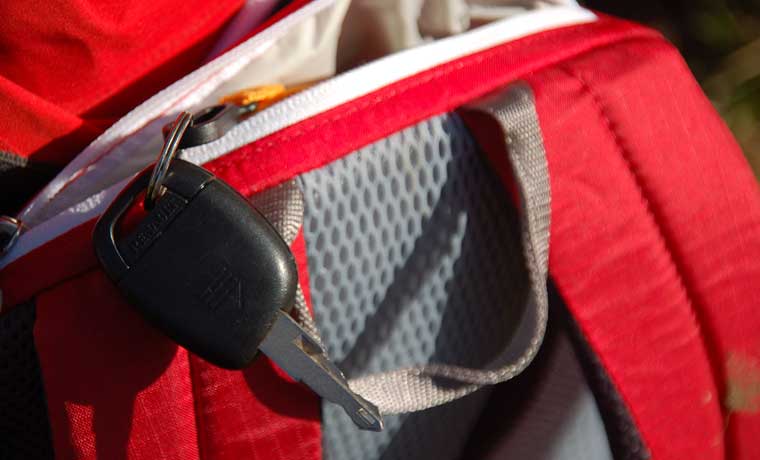 Top pocket of Speed Lite backpack