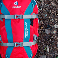 Compression straps on the best daypack for hiking