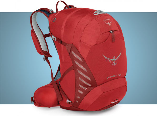 Red Osprey escapist 32 cycling daypack