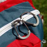Zipper ties on the best daypack for hiking