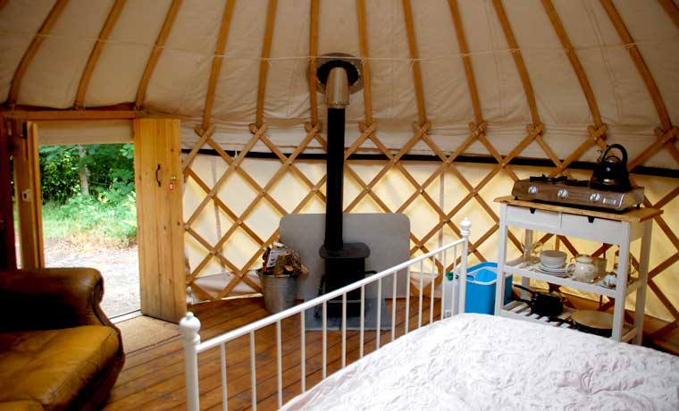 Inside a Mongolian Glamping Yurt