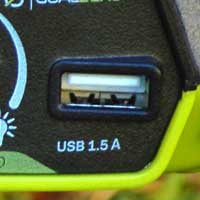 USB port on lantern