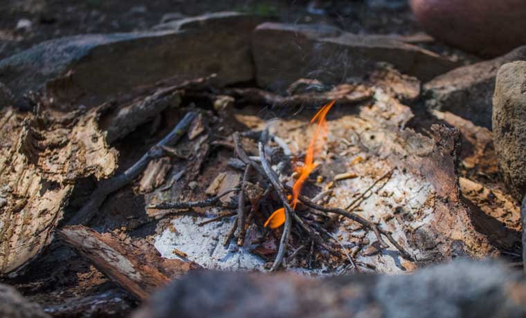 Small campfire