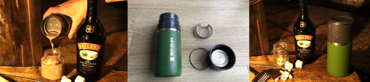 Close ups of stanley flask