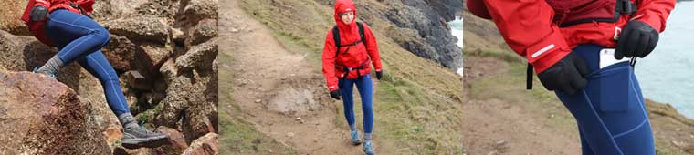 Woman wearing hiking leggings