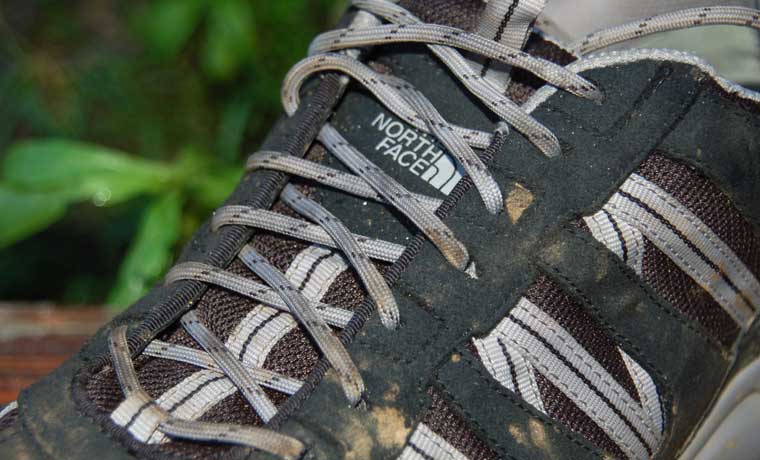 Laces of hiking shoes