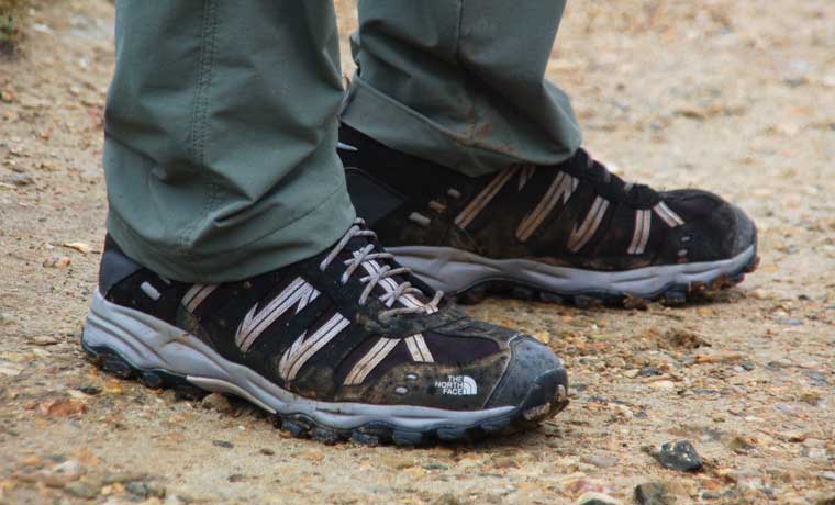 Man wearing hiking shoes
