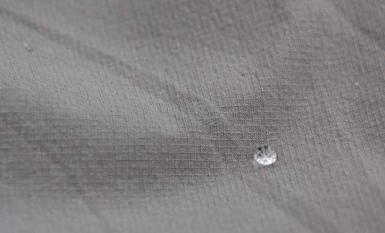 Water droplet on shorts