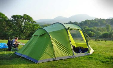 Vango tent in field