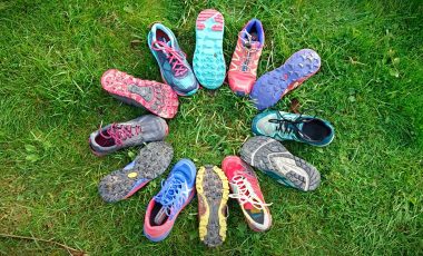 Circle of trail running shoes