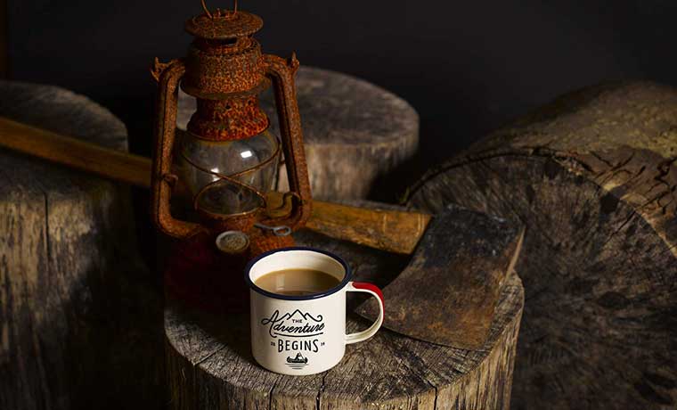 Modern Retro Enamel Mug Camping Mug in Vintage Enamelware Designs – Fun  Metal Coffee Mug and Durable…See more Modern Retro Enamel Mug Camping Mug  in