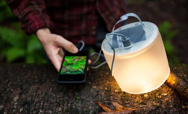Solar powered camping light