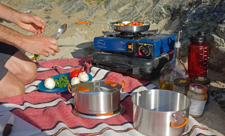 Cooking on the beach