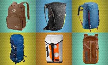 Eco friendly backpacks collage