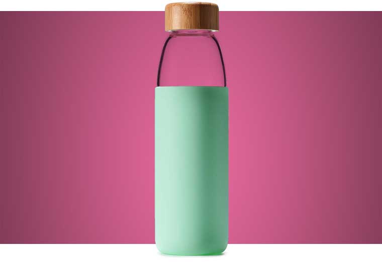 Veegoal 18oz Borosilicate Glass Water Bottle