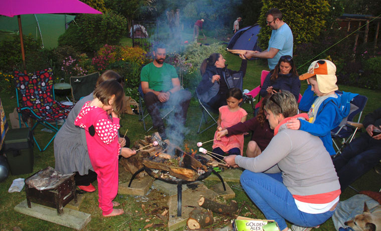 Family campfire