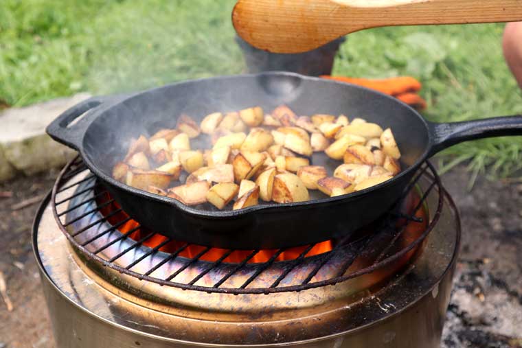 Solo Stove Small Cast Iron Wok for the Ranger Wood Burning Fire Pit
