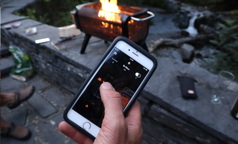 Phone controlling firepit