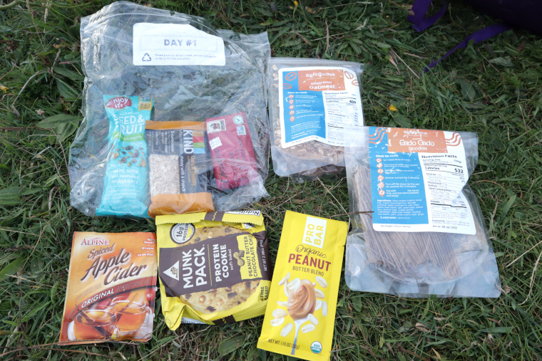 Dehydrated backpacking food
