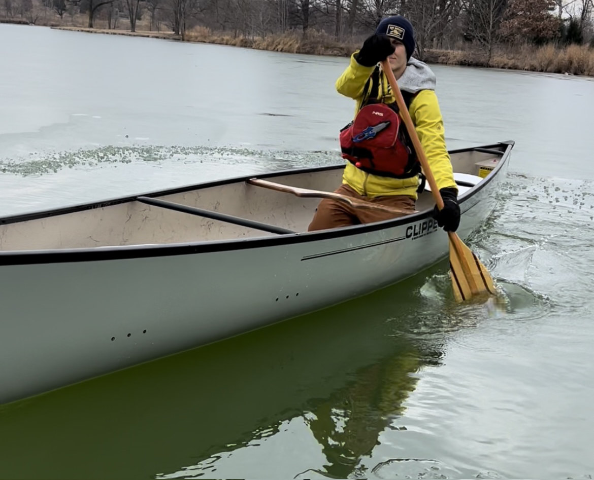 Forward paddling in a canoe 2