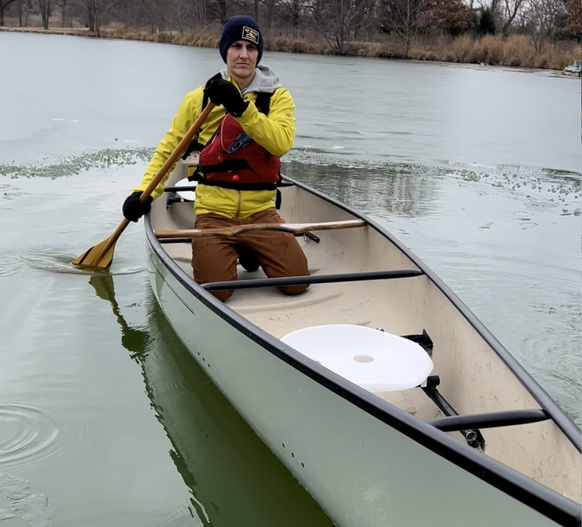 Paddling backwards in a canoe 1