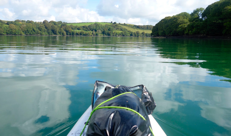 Paddle boarding on the Fal Rvier Cornwall