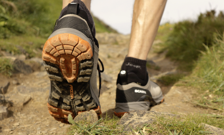 Sole of hiking shoe