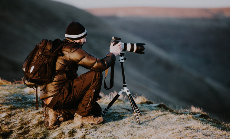 Photographer in the mountains