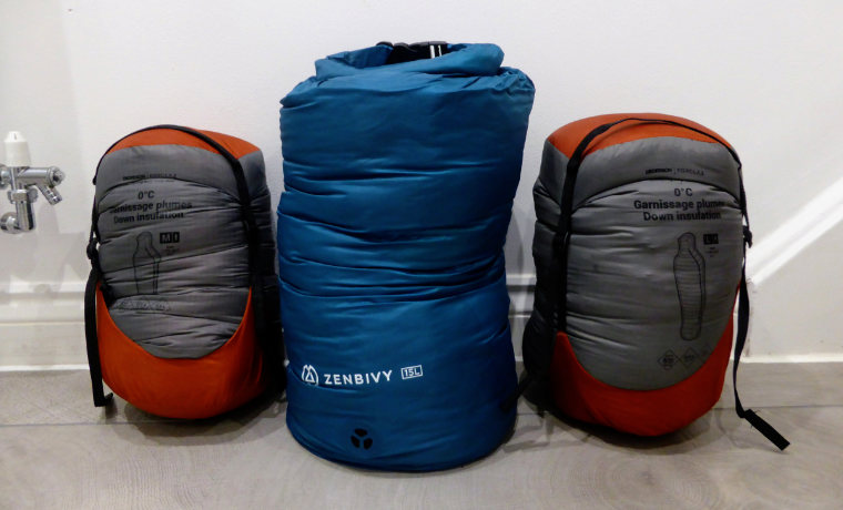 Sleeping bags next to each other