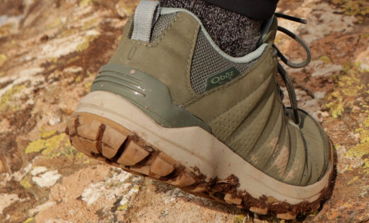 Heel of hiking shoe